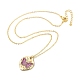 Brass Enamel Cable Chain Butterfly Pendant Necklaces(NJEW-K379-01G-02)-3