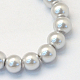 Backen gemalt pearlized Glasperlen runden Perle Stränge(HY-Q003-4mm-62)-2