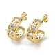 boucles d'oreilles clous en forme de cœur avec zircons cubiques transparents(EJEW-M215-02G)-1