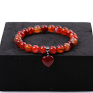 Natural Red Agate Stretch Bracelets, No Size(ZS4670-5)