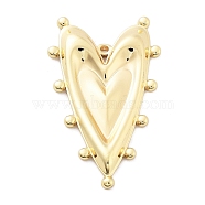 Valentine's Day Brass Pendants, Long-lasting Plated, Heart, Real 14K Gold Filled, 36x21.5x3mm, Hole: 0.8mm(KK-I707-02G)