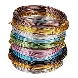 Round Aluminum Wire, Mixed Color, 15 Gauge, 1.5mm, about 19.68 Feet(6m)/roll, 10 rolls/box.(AW-PH0001-1.5mm-02)