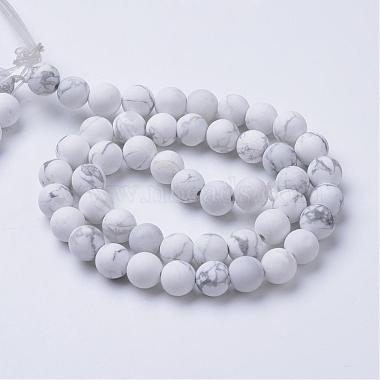 Natural Howlite Beads Strands(G-T055-8mm-02)-2