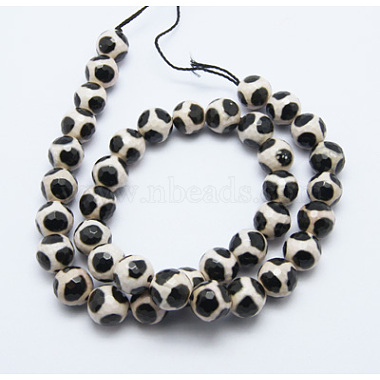 Tibetan Style Turtle Back Pattern dZi Beads(X-G-H1454-1A)-2