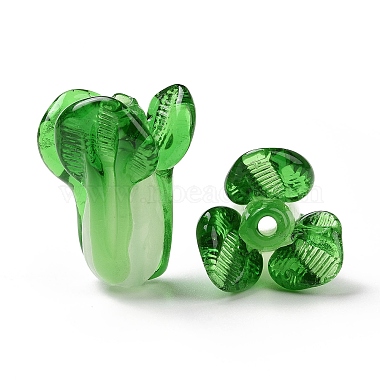 Lime Green Vegetables Lampwork Beads