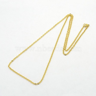 Unisex Casual Style 304 Stainless Steel Cable Chain Necklaces(STAS-O037-45G)-2