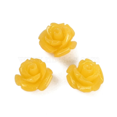 Gold Flower Synthetic Coral Beads