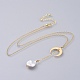 Natural Baroque Pearl Keshi Pearl Pendant Necklaces(NJEW-JN02493)-1
