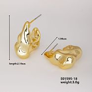 Fashionable Cute Geometric Shape Earrings for Hot Personalized Matching, Golden, 21.9x19.9mm(WX1077-14)