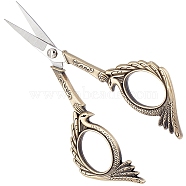 SUNNYCLUE 3cr13 Stainless Steel Scissors, with Zinc Alloy Handle, for Beauty Tools, Antique Bronze, 12.7x5.75x0.4cm(TOOL-SC0001-28AB)