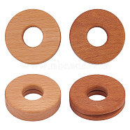 Donut Wood Bag Seal Clips, for Snack Seasoning Milk Powder, Kitchen Anti-Moisture Seal Clip, Peru, 55x15mm, Inner Diameter: 20mm(WOOD-WH0124-55)