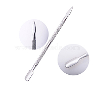 Stainless Steel Double Sided Finger Dead Skin Push, Nail Cuticle Pusher, Manicure Care Tool, Stainless Steel Color, 12.7~12.9cm(MRMJ-L003-J04)