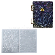 Evil Eye DIY Binder Notebook Cover Silicone Molds, Resin Casting Molds, White, 339x228x11mm(OFST-PW0011-01A)