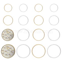 Brass Linking Rings, Lead Free & Nickel Free, Ring, Mixed Color, 20~35x1mm, 160pcs/box(KK-OC0001-06-FF)