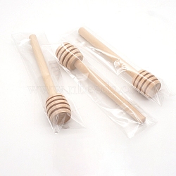 Wooden Honey Dipper, Honey Stick, Stir Bars, Kitchen Tool, PapayaWhip, 101x15x19mm(WOCR-PW0001-249A-02)