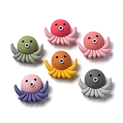 Marine Organism Theme Opaque Resin Decoden Cabochons, Mixed Color, Octopus, 20~27x21~26x7~9mm(RESI-S07-04D)