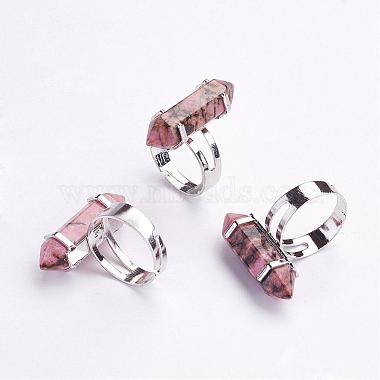 Natural Mixed Stone Finger Rings(RJEW-P120-A)-2