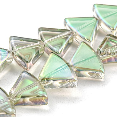 Aquamarine Fan Glass Beads