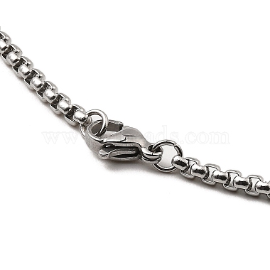collar con colgante de dragón de aleación con 201 cadenas de caja de acero inoxidable(NJEW-D053-01AS)-3