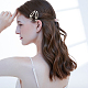 Craspire 6 пары 6 стилей заколки для волос из сплава для женщин и девочек(OHAR-CP0001-12)-4
