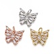 Brass Micro Pave Clear Cubic Zirconia Charms(KK-F821-15)-1