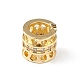 Rack Plating Brass Micro Pave Clear Cubic Zirconia European Style Beads(KK-C019-31G)-1