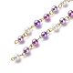 Handmade Glass Pearl Round Beaded Chains(AJEW-SZ0002-40C)-1