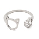 304 Stainless Steel Open Cuff Ring(RJEW-Z026-05P)-2