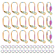 50Pcs Rainbow Color 304 Stainless Steel Leverback Earring Findings(DIY-DC0001-52)-1