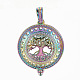 Pendentifs médaillon en alliage plaqué(PALLOY-S114-08)-1