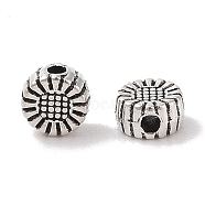 Tibetan Style Alloy Beads, Lead Free and Cadmium Free, Flower, Antique Silver, 5.5x5.5x3mm, Hole: 1mm(LFH10005Y)