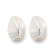 Long-Lasting Plated Alloy Bead, Cadmium Free & Nickel Free & Lead Free, Twist, Silver, 9x6x6mm, Hole: 1.2mm(FIND-C020-01S)