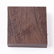 Square Wooden Pieces for Wood Jewelry Ring Making, Wood Ring Materials, with Different Natural Wooden Textures, Coconut Brown, 31x31x11mm(WOOD-WH0101-29D)