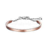 SHEGRACE Titanium Steel Arch Bracelet, Rose Gold, 195mm(JB216B)