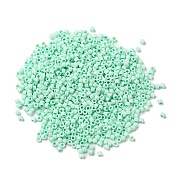 Cylinder Seed Beads, Frosted Colors, Uniform Size, Aquamarine, 2x1.3~1.5mm, Hole: 0.8~1mm, about 40000pcs/bag, 450g/bag(SEED-H001-C03)