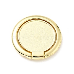 Alloy Flat Round Cell Phone Holder Stand, Rotation Finger Grip Ring Kickstand, Golden, 31x4mm(AJEW-E046-01G)