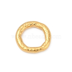 304 Stainless Steel Linking Rings, Ion Plating(IP), Textured Round Ring Shape, Real 14K Gold Plated, 16x15x2.5mm, Inner Diameter: 10.5x9.5mm(STAS-L283-02G)