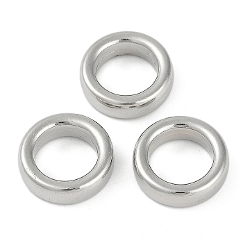 CCB Plastic Linking Rings, Donut, Platinum, 16x5mm, Inner Diameter: 11mm