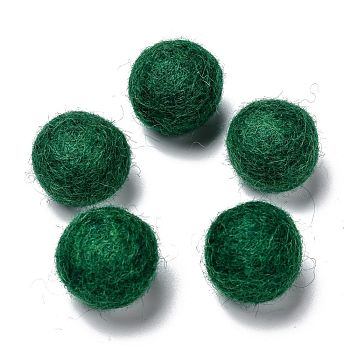 Wool Felt Balls, Dark Green, 18~22mm