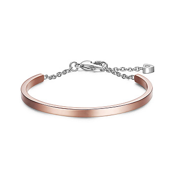 SHEGRACE Titanium Steel Arch Bracelet, Rose Gold, 195mm