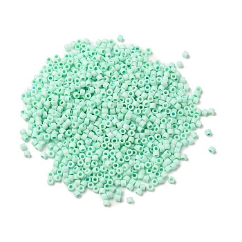 Cylinder Seed Beads, Frosted Colors, Uniform Size, Aquamarine, 2x1.3~1.5mm, Hole: 0.8~1mm, about 40000pcs/bag, 450g/bag