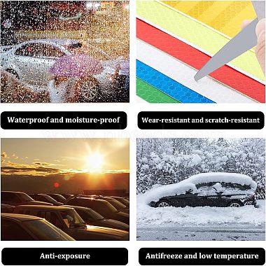 CHGCRAFT 10 Sheets 6 Colors Waterproof Luminous Plastic Self-Adhesive Stickers(DIY-CA0004-73)-6