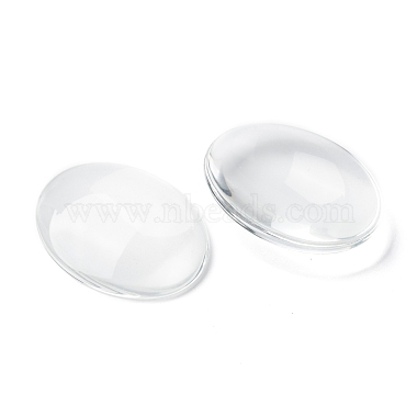 Transparent Oval Glass Cabochons(GGLA-R022-40x30)-3