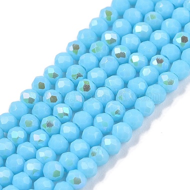 Sky Blue Rondelle Glass Beads