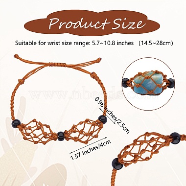 Adjustable Braided Nylon Cord Macrame Pouch Bracelet Making(AJEW-SW00013-19)-2