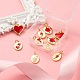 10Pcs 5 Style Real 18K Gold Plated Brass with Jump Rings Enamel Charms(KK-LS0001-36)-5