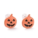 Alloy Pumpkin Stud Earrings with Steel Pin(EJEW-E143-08)-1