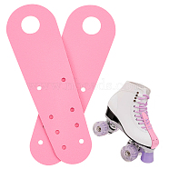 PVC Leather Flat Toe Guard Protector, for Roller Skate, Hot Pink, 180x54.5x1.5mm, Hole: 5mm & 20mm(FIND-WH0013-65C)