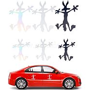 6Pcs 6 Style Waterproof PET Personality Wolf Car Stickers, with Adhesive Tape, For Car Helmets Decorations, Mixed Color, 18~28x13~20x0.02cm, 1pc/style(DIY-FH0003-70)