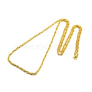 Fashionable 304 Stainless Steel Rope Chain Necklace Making, with Lobster Claw Clasps, Golden, 28 inch~30 inch(71.1~76.2cm)x3mm(STAS-A028-N039G-L)